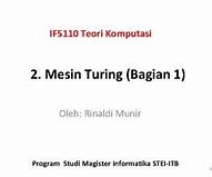 Mesin Turing Teori Bahasa Dan Otomata